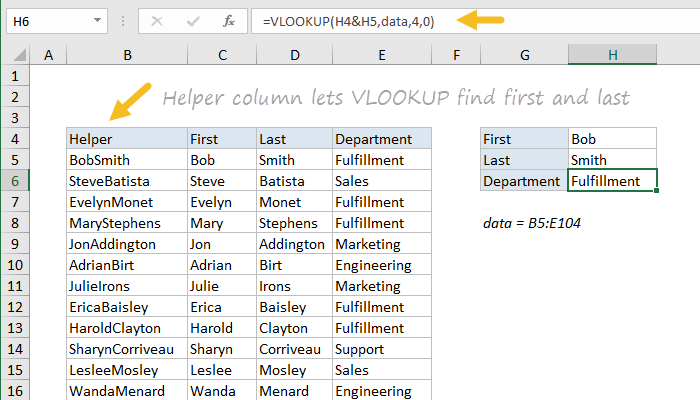 Excel How To Use Helper Column